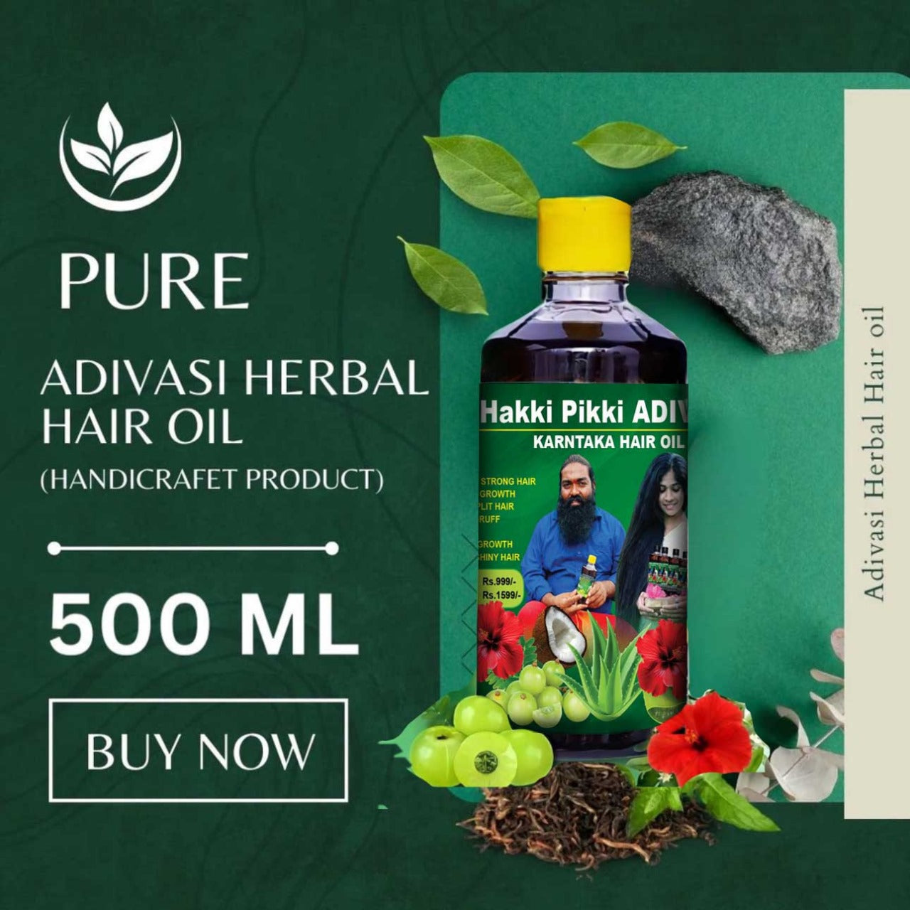 ADIVASI HAKKI PIKKI HAIR OIL 3 Months Course Recommended