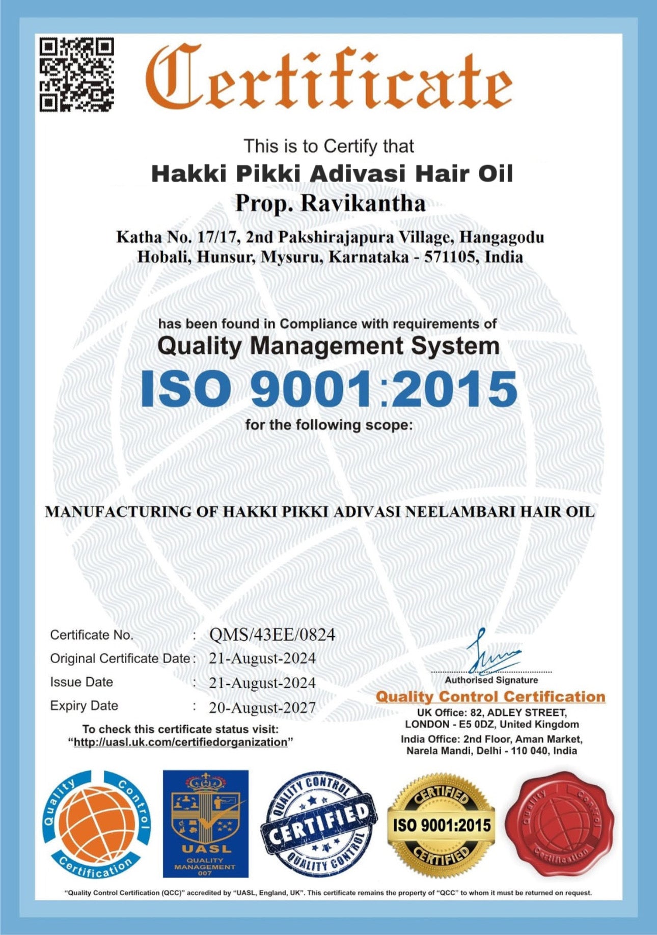 ADIVASI HAKKI PIKKI HAIR OIL 3 Months Course Recommended