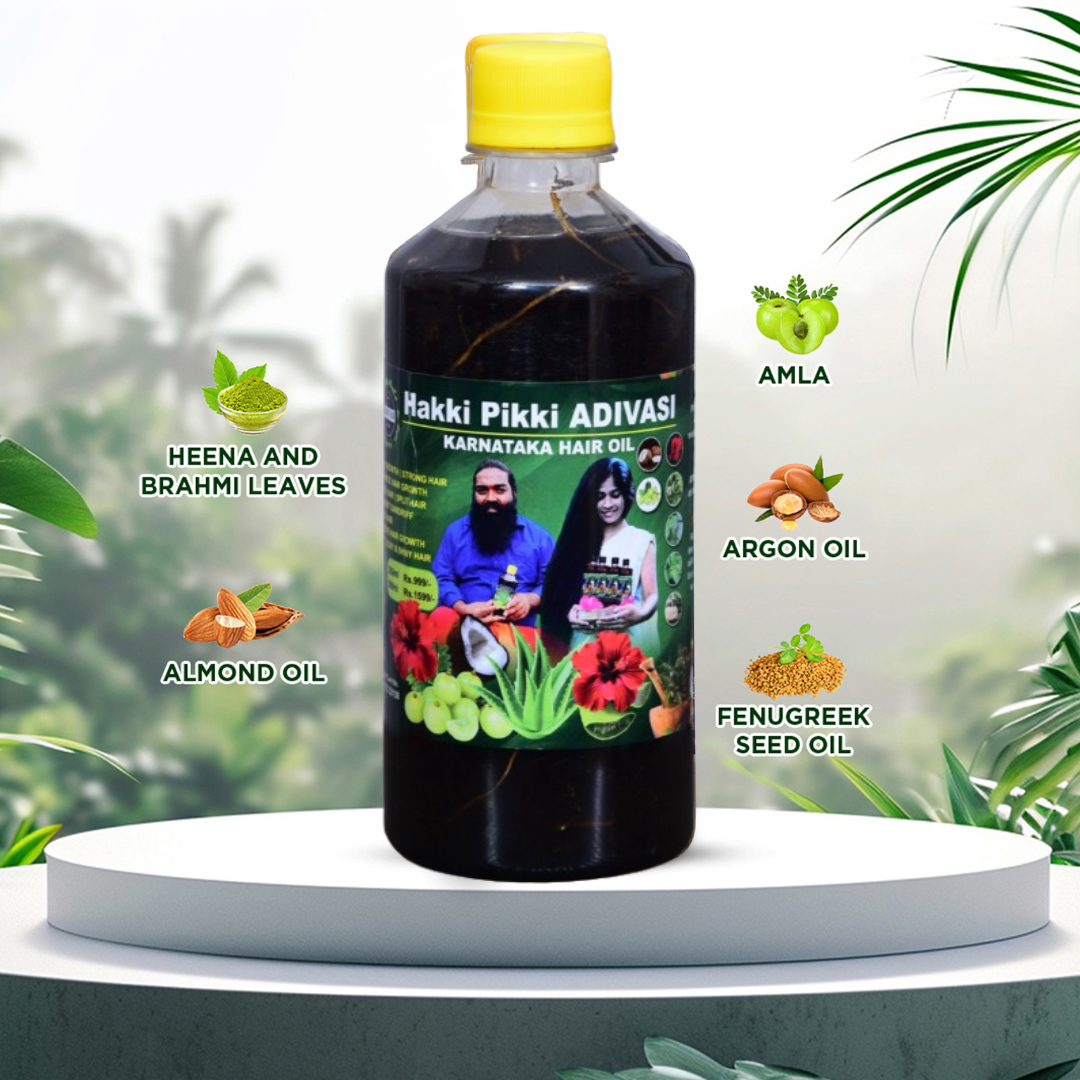 ADIVASI HAKKI PIKKI HAIR OIL 3 Months Course Recommended